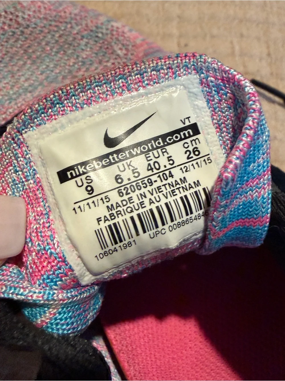 Nike Women’s Multicolor Flyknit Athletic Sneakers - Pink & Blue